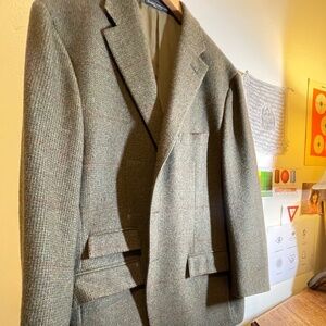 100% CASHMERE Ralph Lauren sport coat blazer jacket 44 L